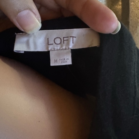 LOFT Black Button-Down Jumpsuit - Picture 6 of 8